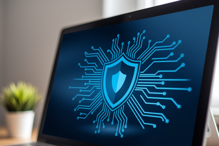 ecran-bouclier-cybersecurite-flou