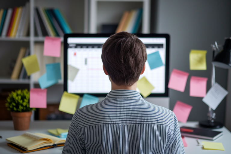 personne-dos-bureau-notes-calendrier