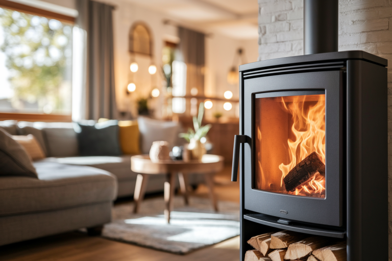 poele-bois-granules-feu-salon