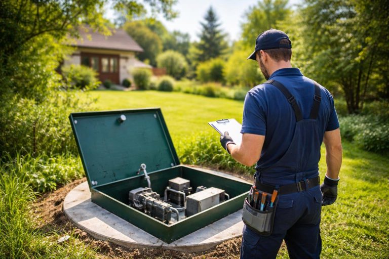 technicien-assainissement-jardin-verdoyant-maison